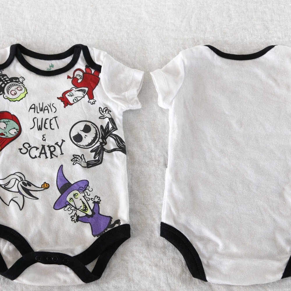Disney Baby Nightmare Before Christmas “Always Sweet & Scary” Bodysuit 6–9M
